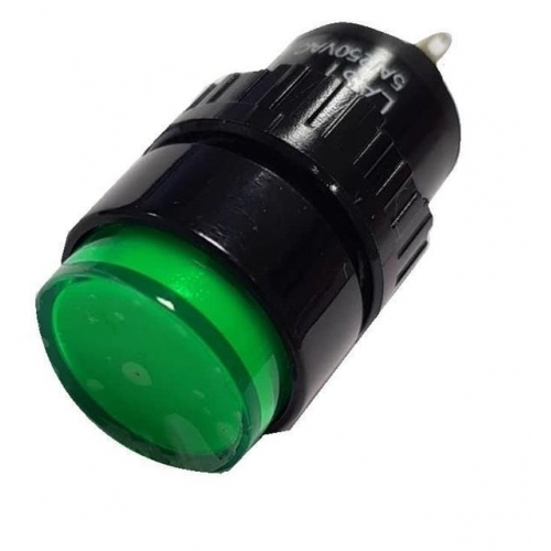ΜΠΟΥΤΟΝ Φ16 12V+LED ΠΡΑΣΙΝΟ LAS1Y-G